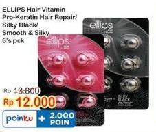 Promo Harga Ellips Hair Vitamin Pro Keratin Complex Hair Repair, Pro Keratin Complex Silky Black, Pro Keratin Complex Smooth Silky 6 pcs - Indomaret