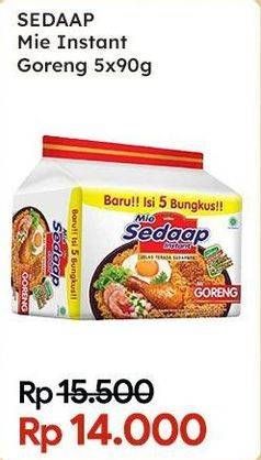 Promo Harga Sedaap Mie Goreng Original per 5 pcs 90 gr - Indomaret