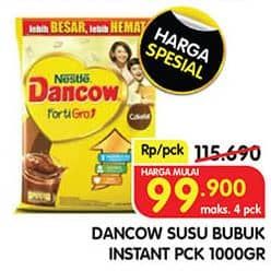 Promo Harga Dancow FortiGro Susu Bubuk Instant 1000 gr - Superindo