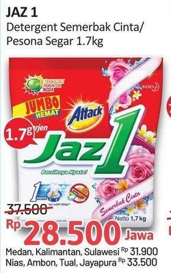 Promo Harga ATTACK Jaz1 Detergent Powder Semerbak Cinta, Pesona Segar 1700 gr - Alfamidi