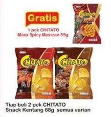 Promo Harga CHITATO Foodie Potato Chips All Variants per 2 pouch 68 gr - Indomaret