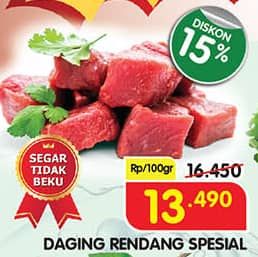 Promo Harga Daging Rendang Sapi Special per 100 gr - Superindo