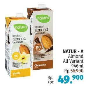 Promo Harga NATUR-A Almond Beverage All Variants 946 ml - LotteMart