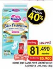 Promo Harga Merries Pants Skin Protection M50, L44 44 pcs - Superindo