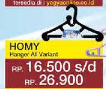 Promo Harga HOMY Hanger All Variants 6 pcs - Yogya