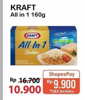 Promo Harga Kraft All in 1 Cheddar 165 gr - Alfamart