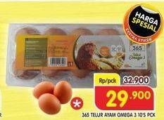 Promo Harga 365 Telur Ayam Omega 3 10 pcs - Superindo