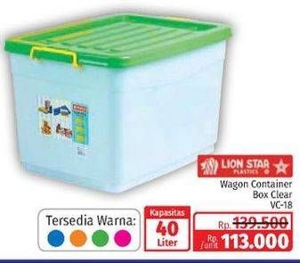 Promo Harga LION STAR Wagon Container VC-18 (82ltr)  - Lotte Grosir