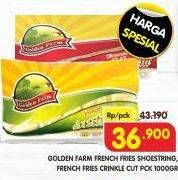 Promo Harga Golden Farm French Fries Shoestring, Crinkle 1000 gr - Superindo