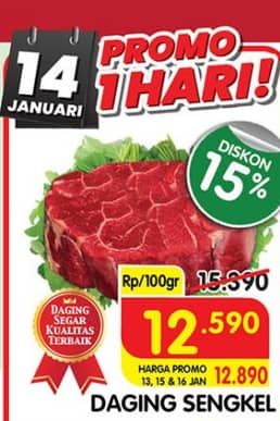 Promo Harga Daging Sengkel (Shankle) per 100 gr - Superindo