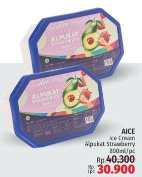 Promo Harga AICE Sundae Alpukat Strawberry 800 ml - LotteMart