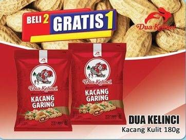 Promo Harga Dua Kelinci Kacang Garing Original 180 gr - Hari Hari