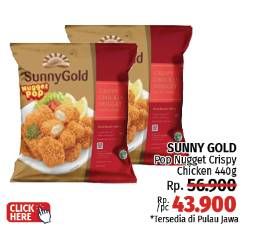 Promo Harga Sunny Gold Chicken Nugget Pop 440 gr - LotteMart