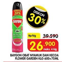 Promo Harga BAYGON Insektisida Spray Flower Garden 675 ml - Superindo