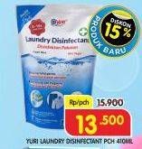 Promo Harga YURI Laundry Disinfectant 410 ml - Superindo