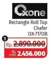Promo Harga QXONE Rectangle Roll Top Chafer OX-717OB  - Lotte Grosir