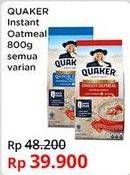 Promo Harga QUAKER Oatmeal All Variants 800 gr - Indomaret