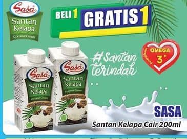 Promo Harga Sasa Santan Cair 200 ml - Hari Hari