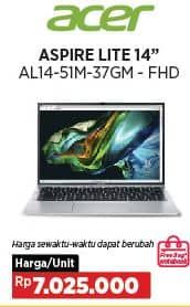 Promo Harga Acer Aspire Lite 14" AL14-51M-37GM - FHD   - COURTS