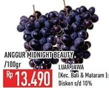Promo Harga Anggur Midnight Beauty per 100 gr - Hypermart