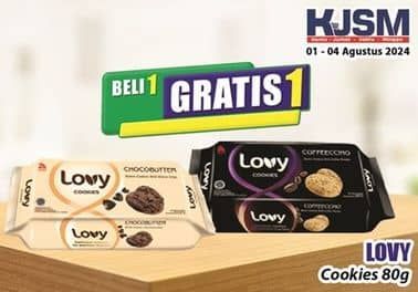 Promo Harga Lovy Biskuit Cookies 80 gr - Hari Hari