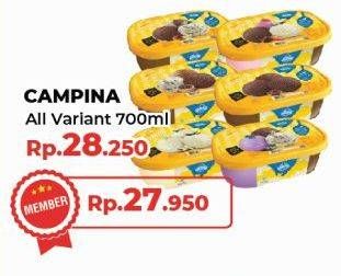 Promo Harga Campina Ice Cream All Variants 700 ml - Yogya