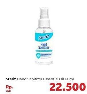 Promo Harga STERIZ Hand Sanitizer Essential Oil 60 ml - Carrefour
