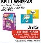 Promo Harga WHISKAS Dry Food Adult Ocean Fish, Adult Tuna, Junior Mackerel 450 gr - Alfamidi