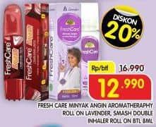 Promo Harga Fresh Care Minyak Angin Aromatherapy/Fresh Care Minyak Angin Aromatherapy Double Inhaler + Roll On   - Superindo