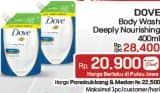 Promo Harga Dove Body Wash Deeply Nourishing 400 ml - LotteMart