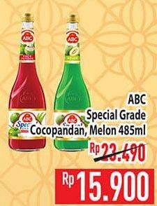 Promo Harga ABC Syrup Special Grade Melon, Coco Pandan 485 ml - Hypermart