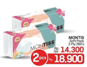 Promo Harga Montiss Facial Tissue 250 sheet - LotteMart