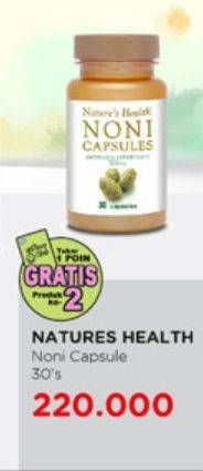 Promo Harga Natures Health Noni Capsules 30 pcs - Watsons