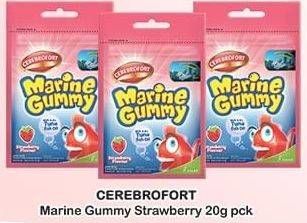 Promo Harga CEREBROFORT Marine Gummy Strawberry 20 gr - Indomaret