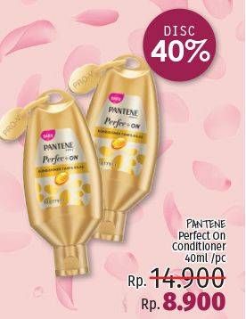 Promo Harga PANTENE Perfect ON Conditioner Tanpa Bilas 40 ml - LotteMart