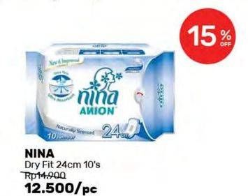 Promo Harga Bagus Nina Dry Fit 24cm 10 pcs - Guardian
