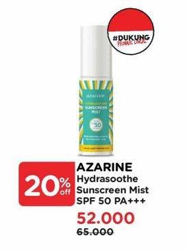 Promo Harga Azarine Hydrasoothe Sunscreen Mist 60 ml - Watsons