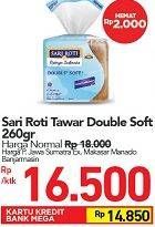 Promo Harga SARI ROTI Tawar Double Soft 360 gr - Carrefour