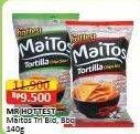 Promo Harga Mr Hottest Maitos Tortilla Chips Sambal Balado, BBQ Fiesta, Jagung BBQ 140 gr - Alfamart