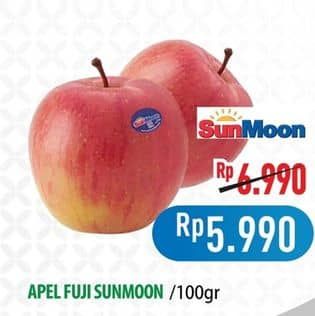 Promo Harga Apel Fuji Sunmoon per 100 gr - Hypermart