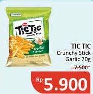 Promo Harga TIC TIC Snack Crunchy Stick Garlic / Bawang 70 gr - Alfamidi