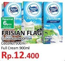 Promo Harga FRISIAN FLAG Susu UHT Purefarm Coconut, Cokelat, Full Cream 900 ml - Yogya