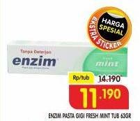 Promo Harga ENZIM Pasta Gigi Fresh Mint 63 gr - Superindo