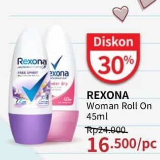 Promo Harga Rexona Deo Roll On 45 ml - Guardian