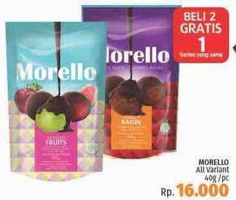 Promo Harga MORELLO Chocolate All Variants 40 gr - LotteMart