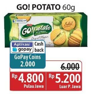 Promo Harga Siantar Top GO Potato Biskuit Kentang 60 gr - Alfamidi