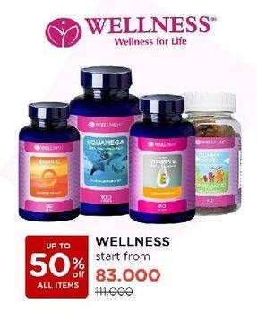 Promo Harga Wellness Excell C 1000mg/Squamega/Vitamin E Natural 400IU/Gummy Kids  - Watsons