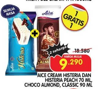 Aice Aice Ice Cream  Diskon 50%, Harga Promo Rp9.290, Harga Normal Rp18.580, Harga Mulai 
Beli 1 Gratis 1 