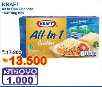 Promo Harga Kraft All in 1 Cheddar 165 gr - Indomaret