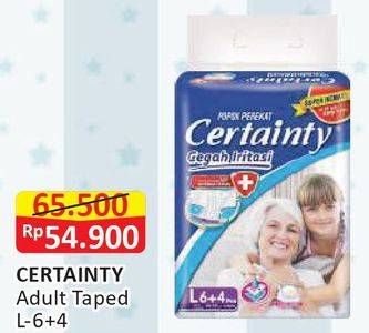 Promo Harga Certainty Adult Diapers L10 10 pcs - Alfamart